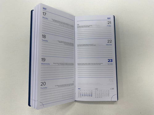 An open page of the NARPO 2027 Diary